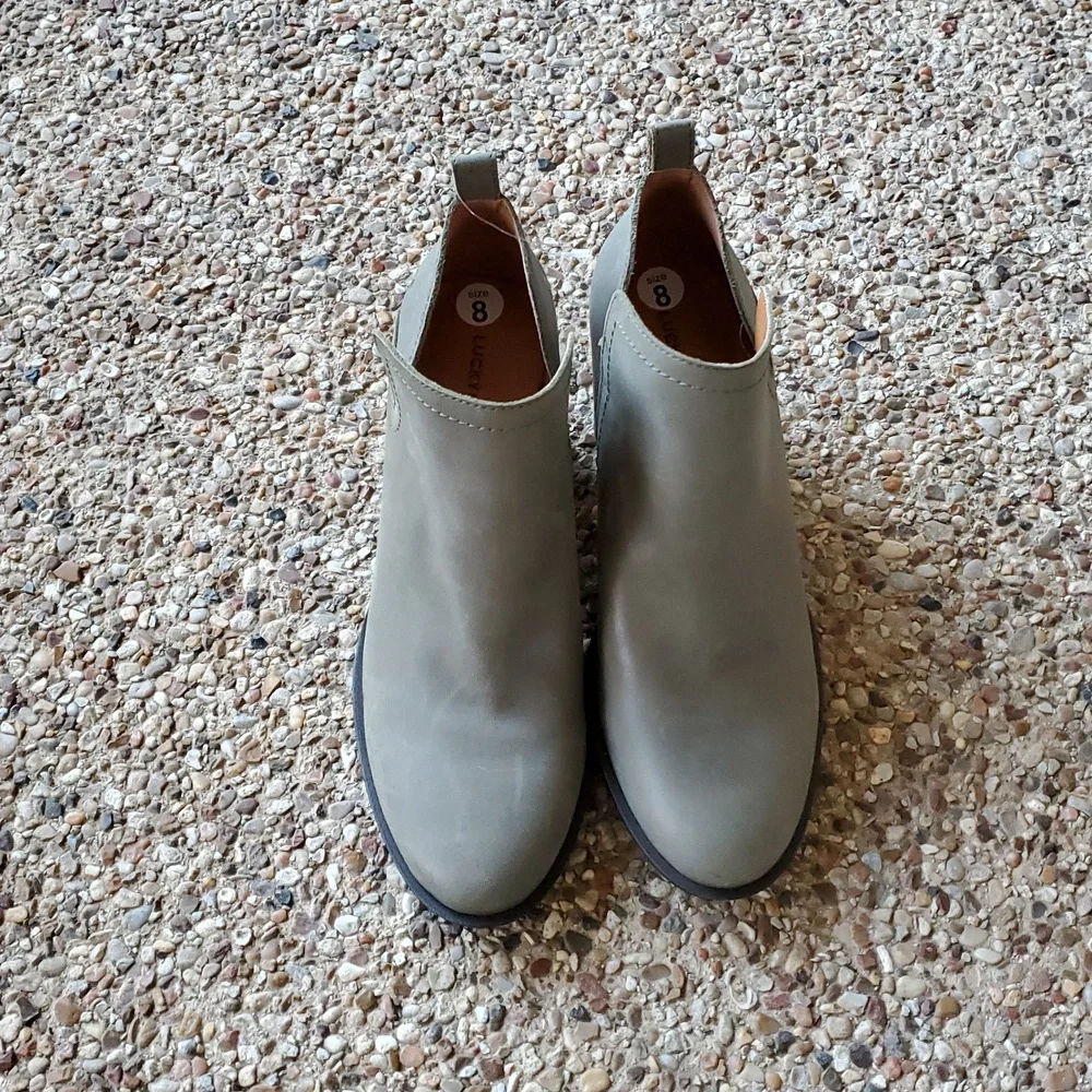 Lucky Brand Branndi Bootie in Olive Night, Size 8, NWOT